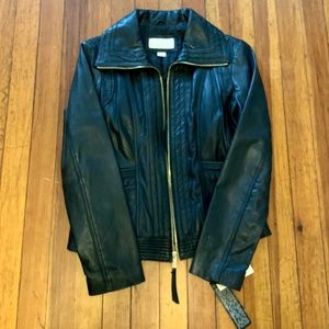 Michael Kors Leather Moto Jacket
